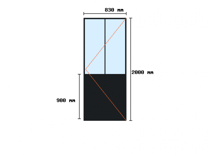 Porte atelier sur-mesure 2000x830mm