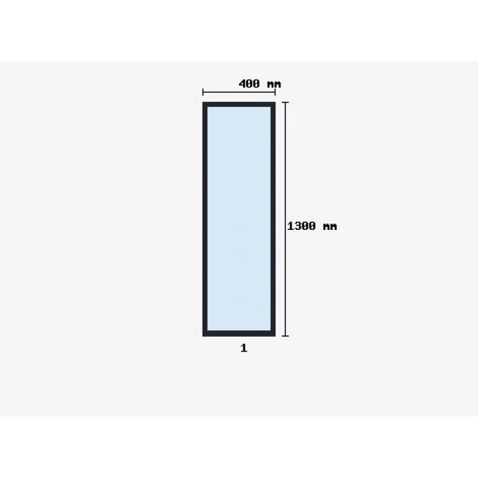 Verriere d'atelier 1300x400mm 1 travée