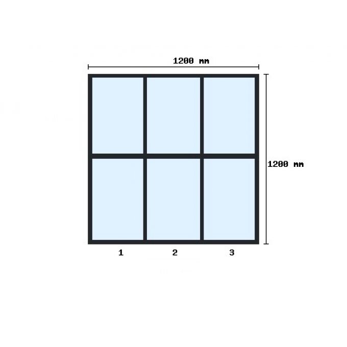 Verrière atelier Loft 1200X1200mm 6 travées modele d'expo 